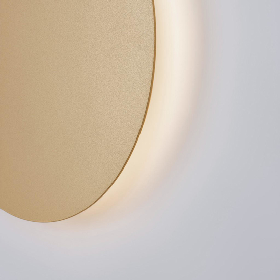 Applique da parete tonda oro led 3000k per soggiorno